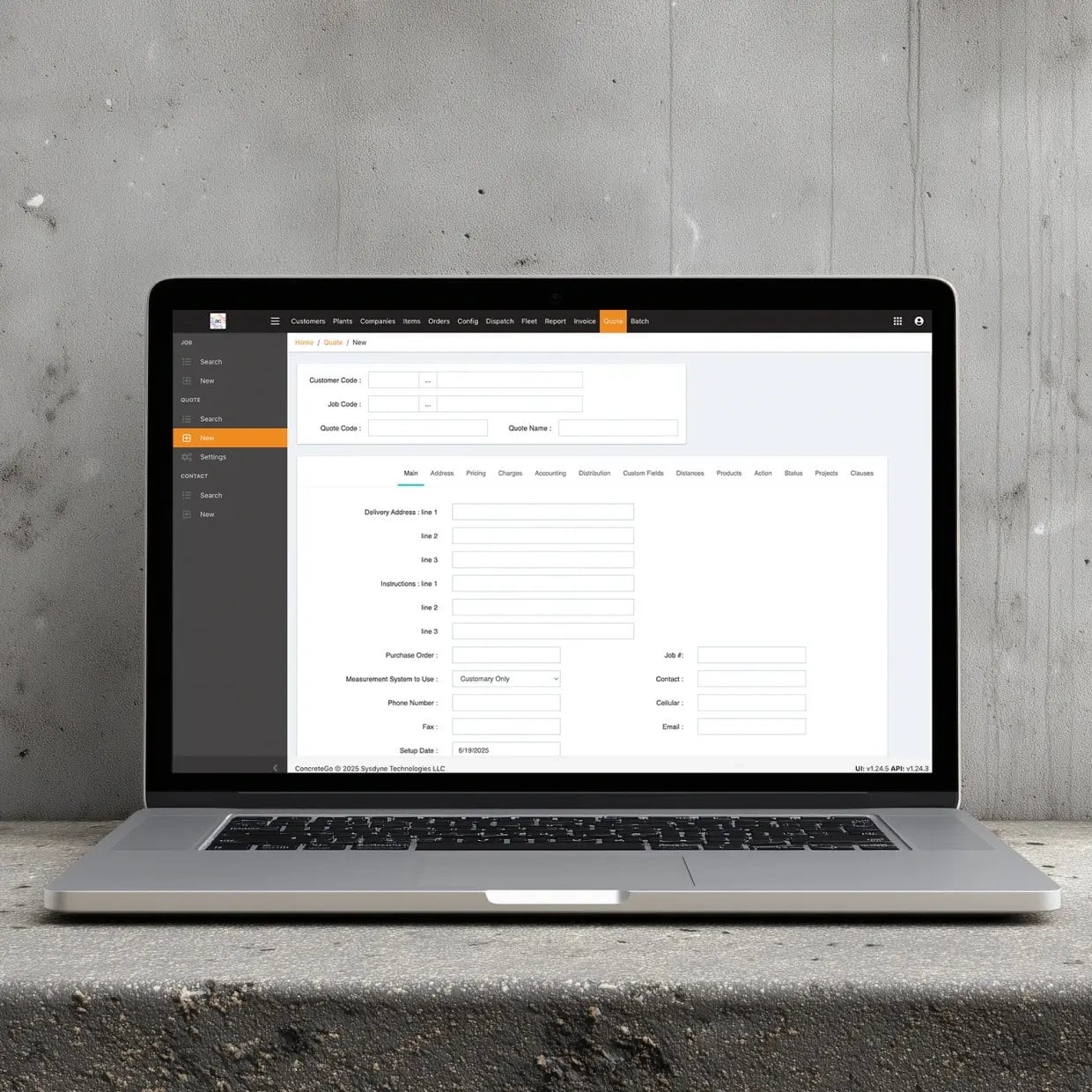 Slabstack quoting and backlog views